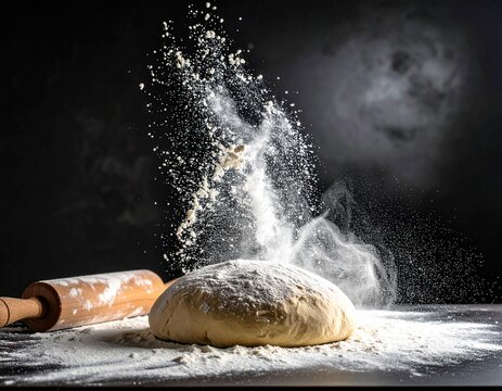 Baking dramatic dough scene