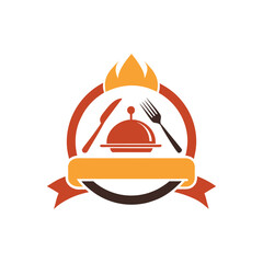 Fototapeta premium Restaurant Food Logo for Cafe and Dining Business Branding