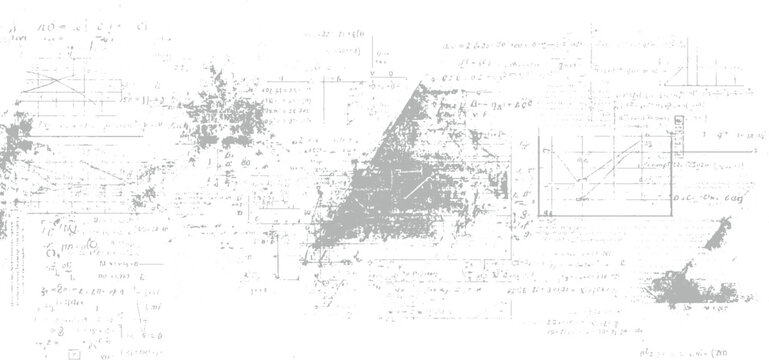 Hand drawn scientific equations graphs and mathematical formulas on aged paper science mathematics