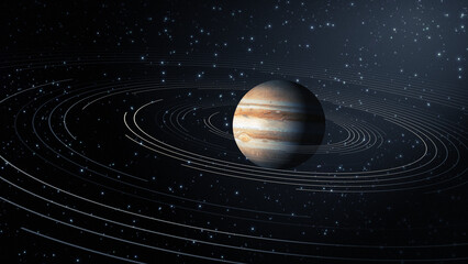 Rotating planet Jupitre from space © jitendra jadhav