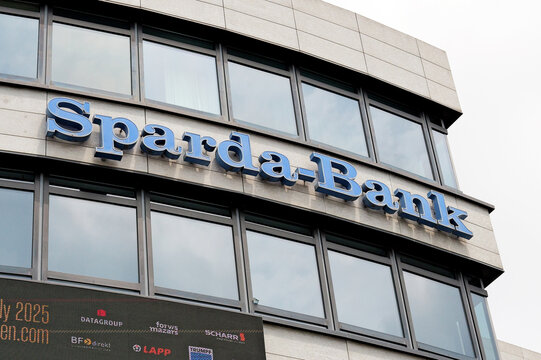 Stuttgart, Germany - July 3, 2025: Sparda-Bank in Stuttgart, Germany - The Sparda-Banks are 11 cooperative banks consolidated in the Union of Sparda banks