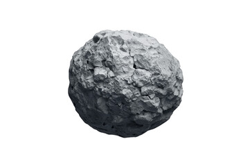Fototapeta premium Rough asteroid rock celestial body on transparent background