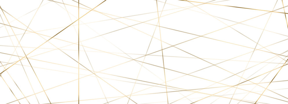 Gold chaos seamless geometric pattern with chaotic line art and a messy random texture, for an irregular abstract background of straight lines and bold stripes. Contemporary luxury interior.