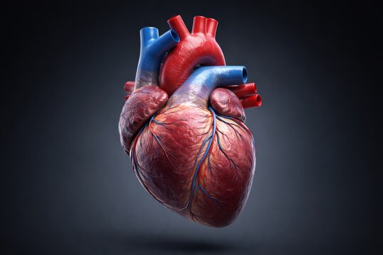 Detailed anatomical human heart illustration. "" Ai generative