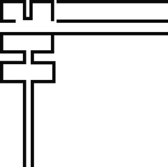 Obraz premium Minimalist Geometric Corner Border Frame