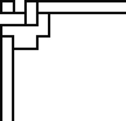 Obraz premium Minimalist geometric corner border frame