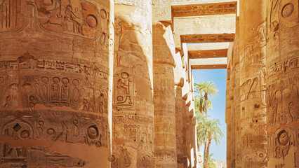  Egypt, Luxor - Karnak Hypostyle hall columns in the temple at Luxor Thebes