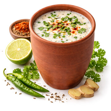 spiced buttermilk chaas minimal white