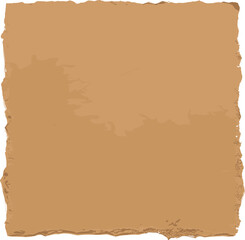 Fototapeta premium Textured brown paper with rough, torn edges. A vintage-inspired background offering a rustic, aged aesthetic for creative projects, scrapbooking, and design