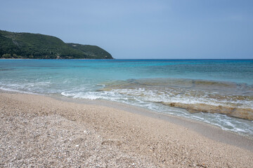 Obraz premium Panorama of Lefkada Coastline, Ionian Islands, Greece