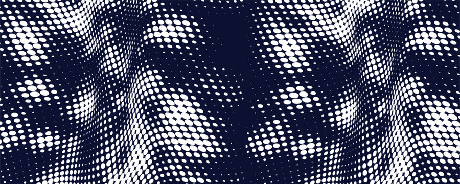 Dots halftone white and blue color pattern gradient grunge texture background. Dots pop art comics sport style vector illustration modern dots grunge