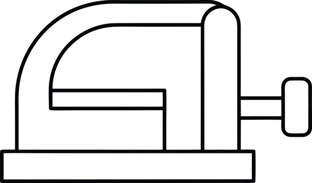 853 microtome precision slicing device with blade detailed line art vector illustration on transparent background