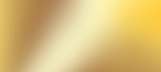 Abstract warm gold metallic gradient background with soft luminous diagonal highlight effect perfect for luxury design texture backdrop © Hokyubi