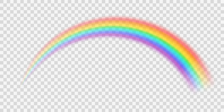 Rainbow arch is half transparent. Vector