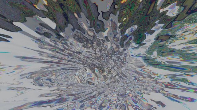 Abstract Liquid Distortion Glitch Wave Background Animation