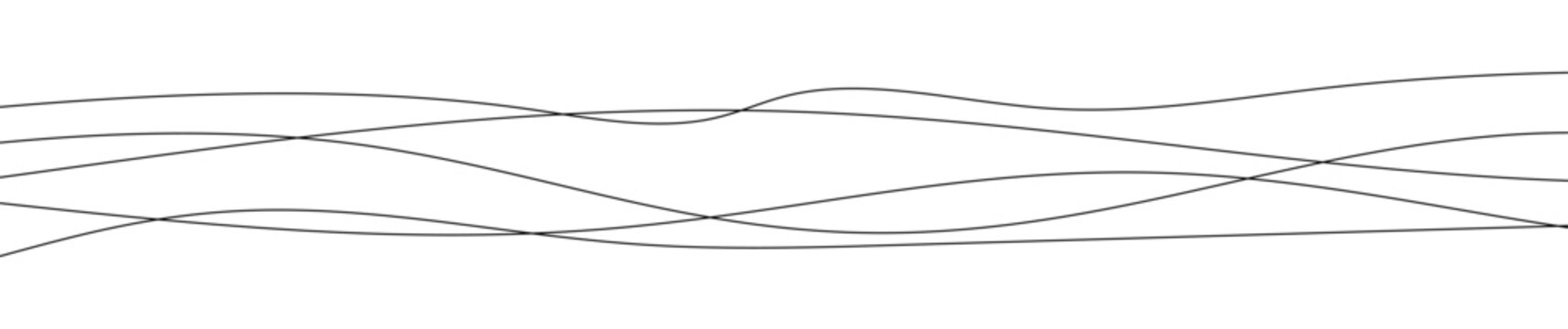 Thin curved wavy lines