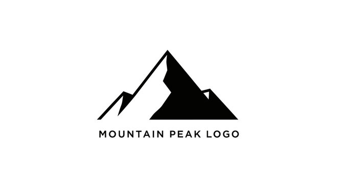 Mountain Peak Logo Design Icon.