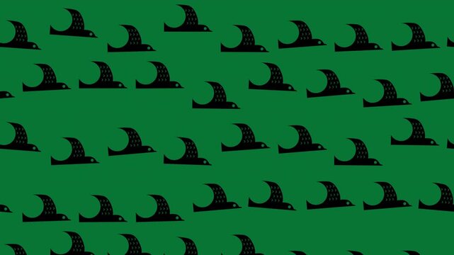 北欧風飛ぶ鳥のシームレスループアニメーション背景