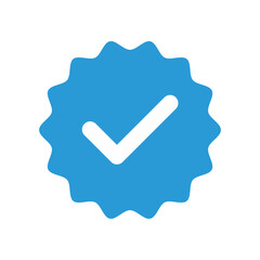 Social media and Profile Verified badge icon. Check and Approved, Accept, Instagram verified badge icon. vector illustration. blue verified badge icon. Set of verified badges. Blue check mark icon. © Ibrahim Creative420