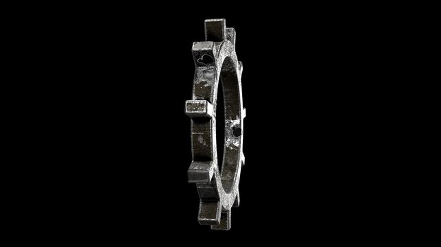 3d rotating cogwheel video