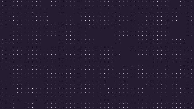 Abstract Dark Purple Background Seamless Loop Animation White Dot Pattern Glowing Particles