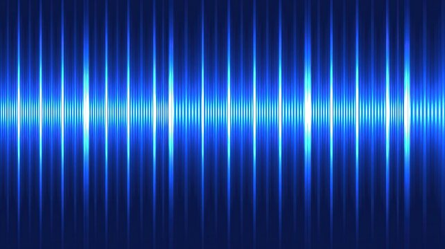 Abstract blue light line and glowing vertical ray on dark background for technology and digital communication.