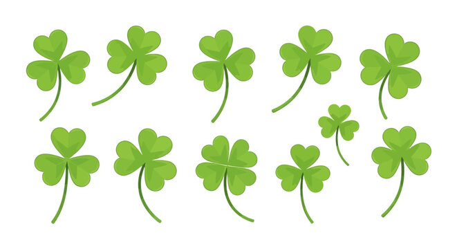 green four leaf clover illustrations in squares pattern