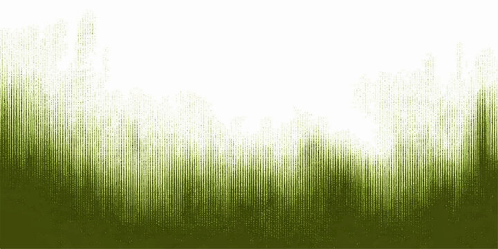 Isolated green grass on a white background creates an abstract nature landscape reflecting spring growth in a garden meadow