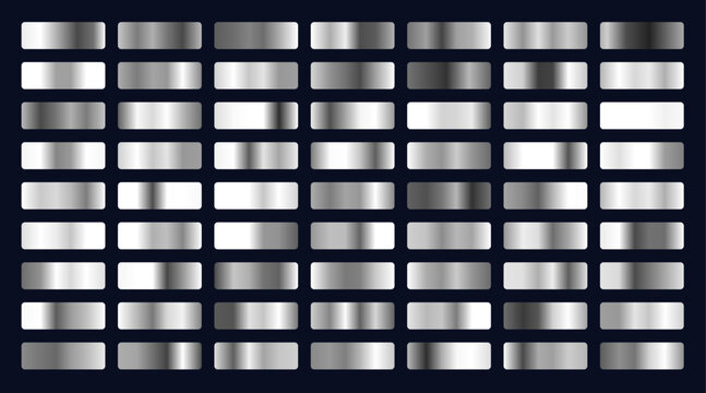Silver gradient color template set