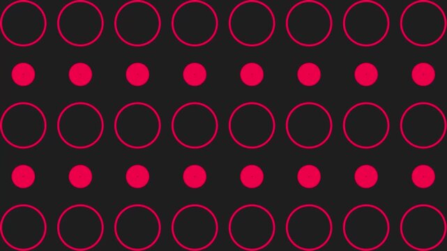 Hypnotic Red and Black Circle Animation Loop Seamless Motion Graphics Background Abstract