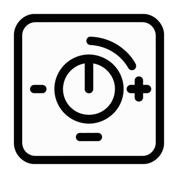 Vector icon depicting a control dial with a circular center