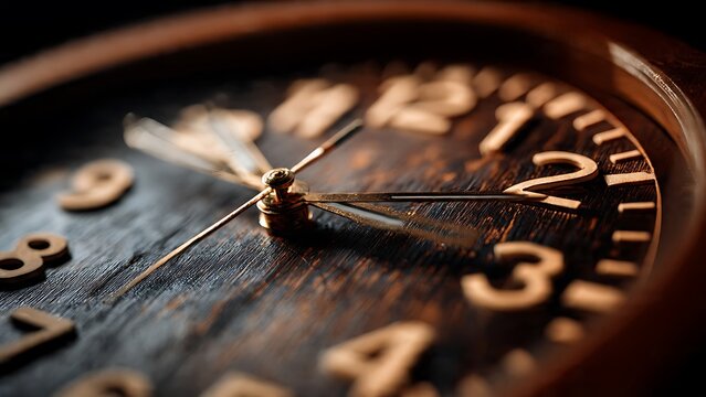 close-up vintage clock with fly on deadline time concept