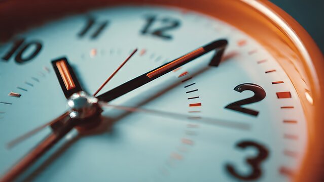 close-up vintage clock showing urgent deadline time