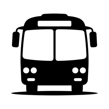 Vector of a bus seen from the front view