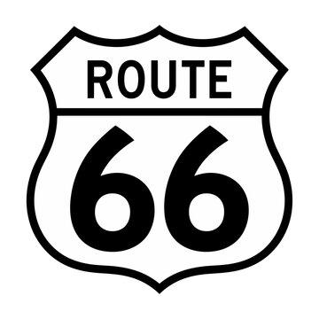 Vector of a classic route 66 highway road sign