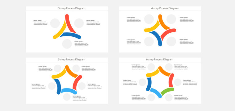 Colorful Process Diagrams With Step By Step Design