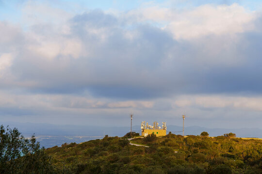 radar and telecommunications facilities in Puig de Randa, Algaida, Mallorca, Balearic Islands, Spain