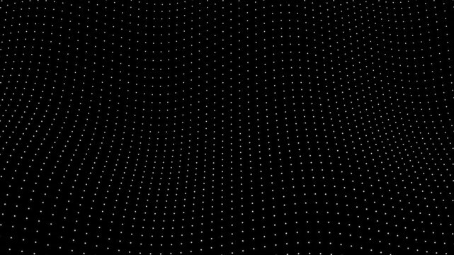 Geometric Plexus Ocean White on Black Loop 4k 60fps