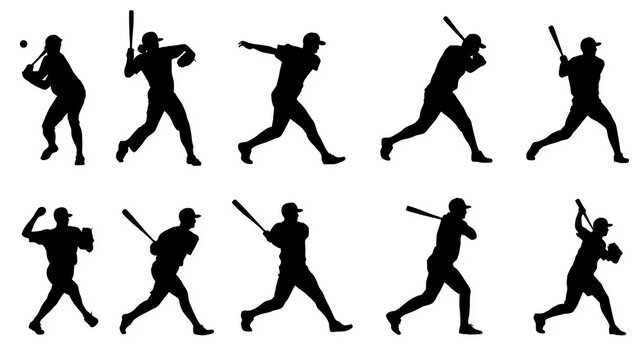 A sequence of silhouettes showing a person performing a jumping jack exercise