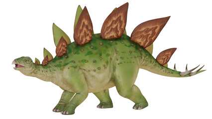 Colorful Stegosaurus with vibrant spines © Ilie