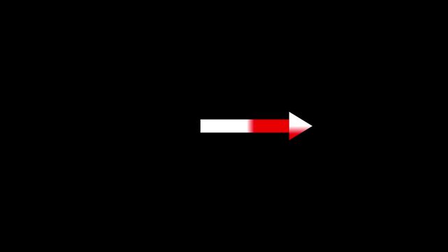 moving arrow pointing to the. Moving arrows to the