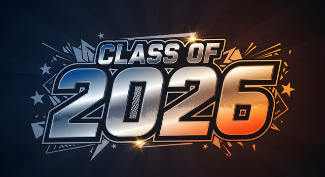 Class of 2026 graduation announcement or celebration graphic