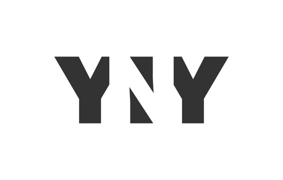YNY logo design. Initial letter Y N Y bold font style for tech startups, consulting, corporate branding. Creative company name, headlines typography identity, trendy logotype.