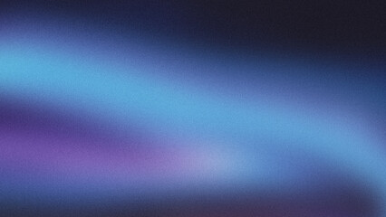 Obraz premium Abstract grainy gradient background with soft blue and purple light leaks. Cinematic film grain texture with ethereal glowing waves. Dark moody aesthetic for modern web design and overlays.