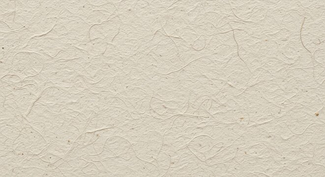 A closeup view of a textured offwhite paper background with a rough organic surface