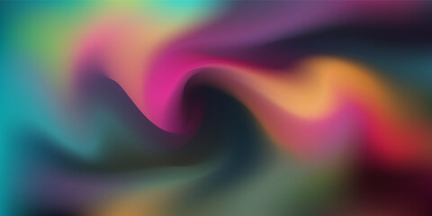 Fototapeta premium Vibrant multi color abstract mesh gradient background with dark tones vector ilustartion