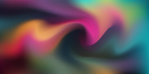 Fototapeta premium Vibrant multi color abstract mesh gradient background with dark tones