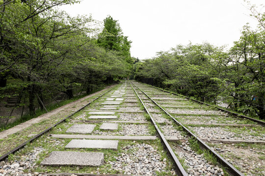 old railway tracks at Keage in Kyoto