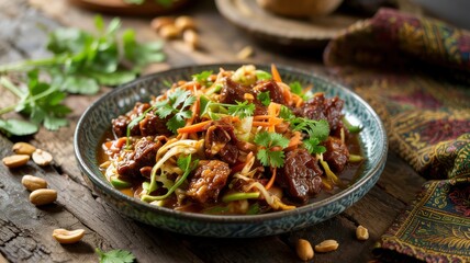 One of the most famous meat dishes of Indonesian cuisine is Rendang.