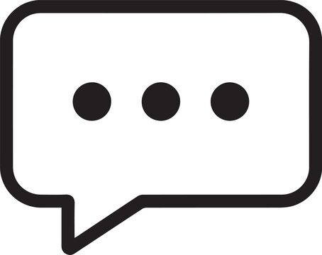 An minimalistic chat bubble icon indicating a message.